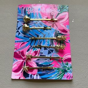 🔥NWT LILLY PULITZER Tropical Beach Hair Pin Clip (Set of 6!)